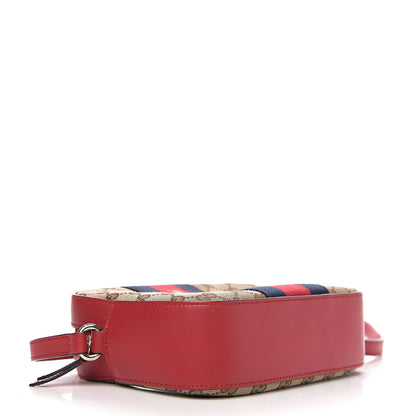 Gucci Monogram GG Supreme Web Small Webby Bee Shoulder Red 3 of 13