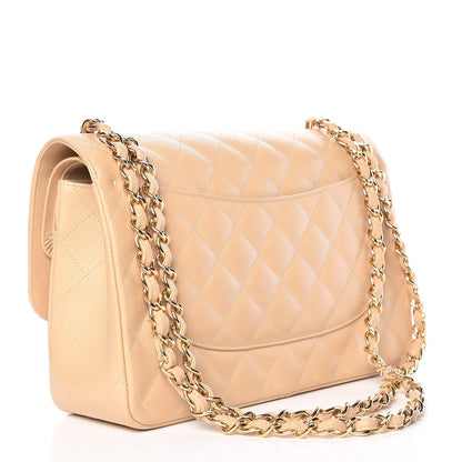 Chanel Caviar Quilted Jumbo Double Flap Beige Clair 4 of 11
