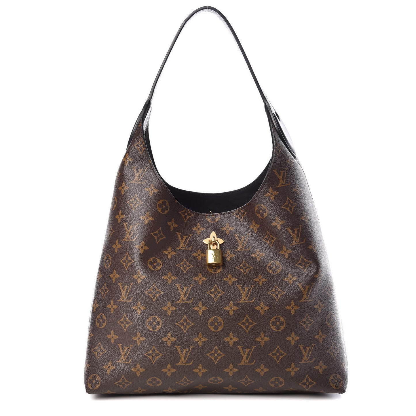 Monogram Flower Hobo Black