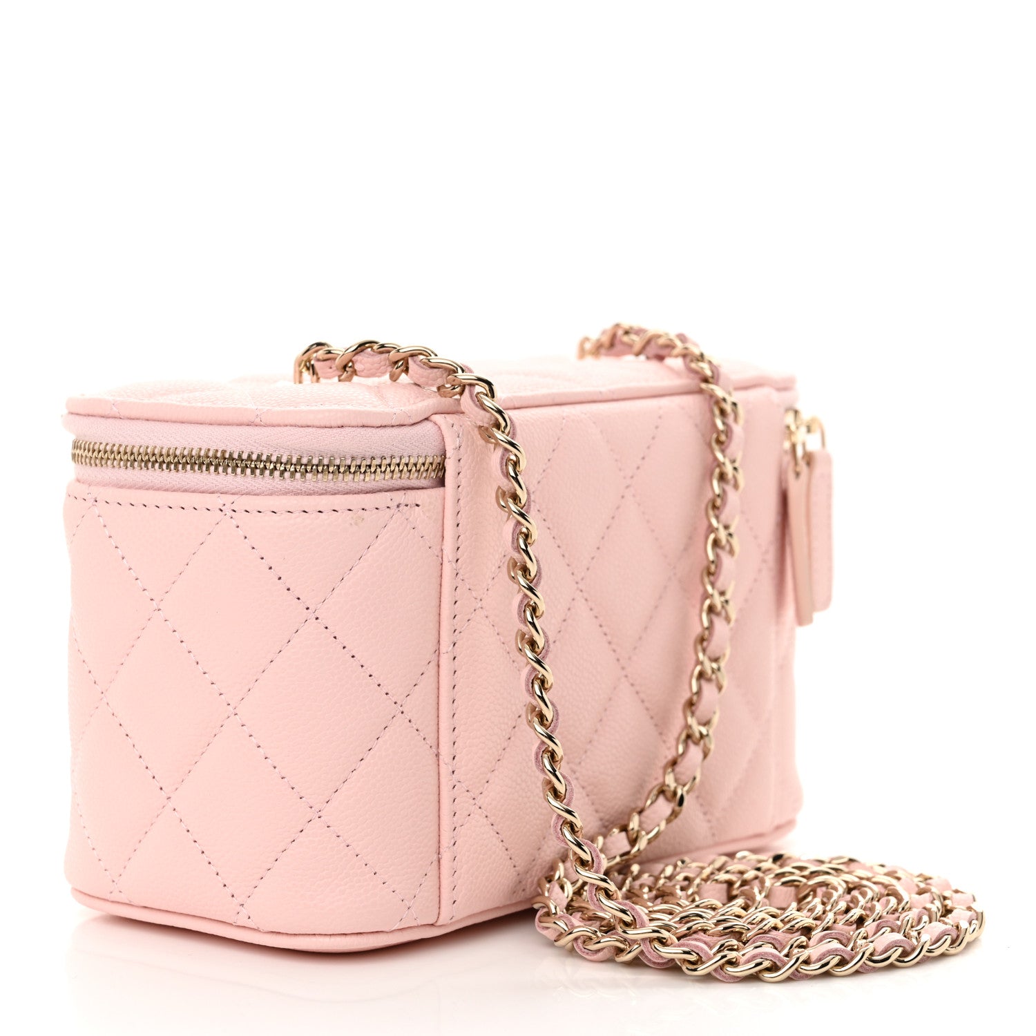 Chanel Caviar Quilted Small Vanity Case With Chain Light Pink 3 of 11