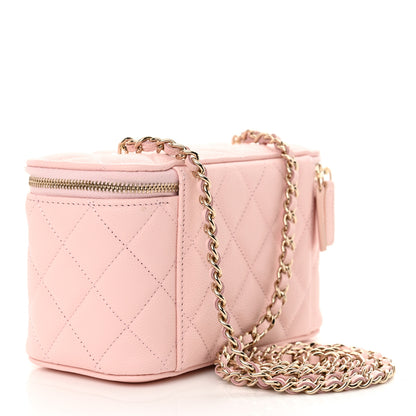 Chanel Caviar Quilted Small Vanity Case With Chain Light Pink 3 of 11