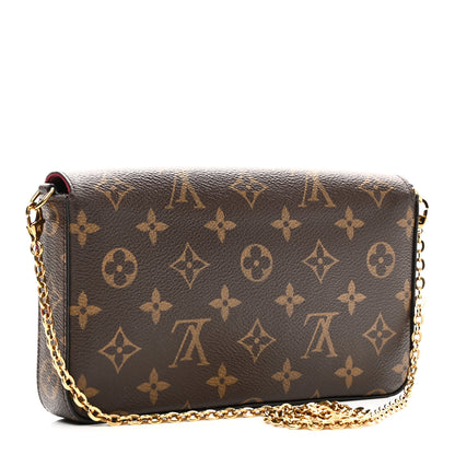 Louis Vuitton Monogram Pochette Felicie Chain Wallet Fuchsia 4 of 10