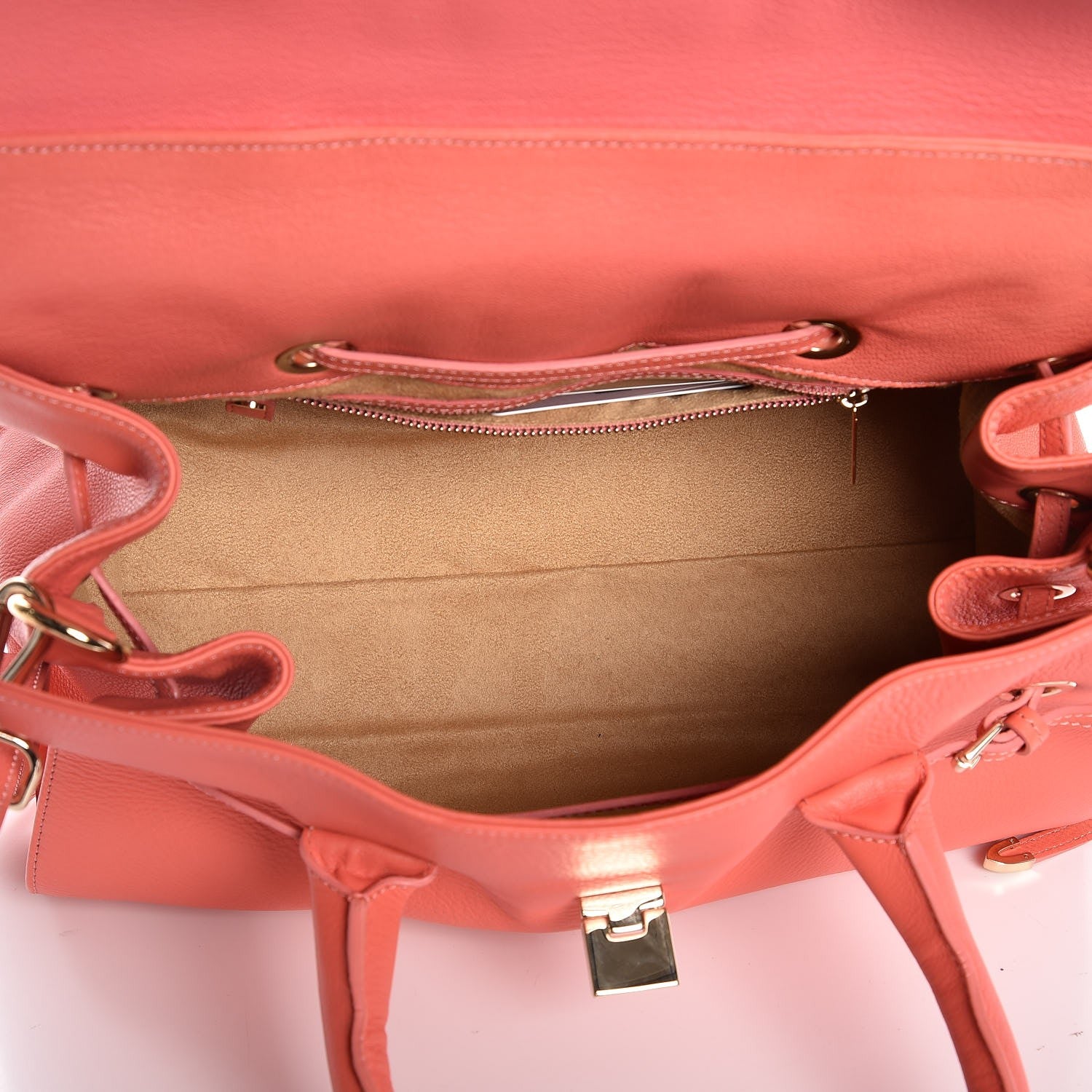 Jimmy Choo Calfskin Large Rosalie Coral 6 of 7