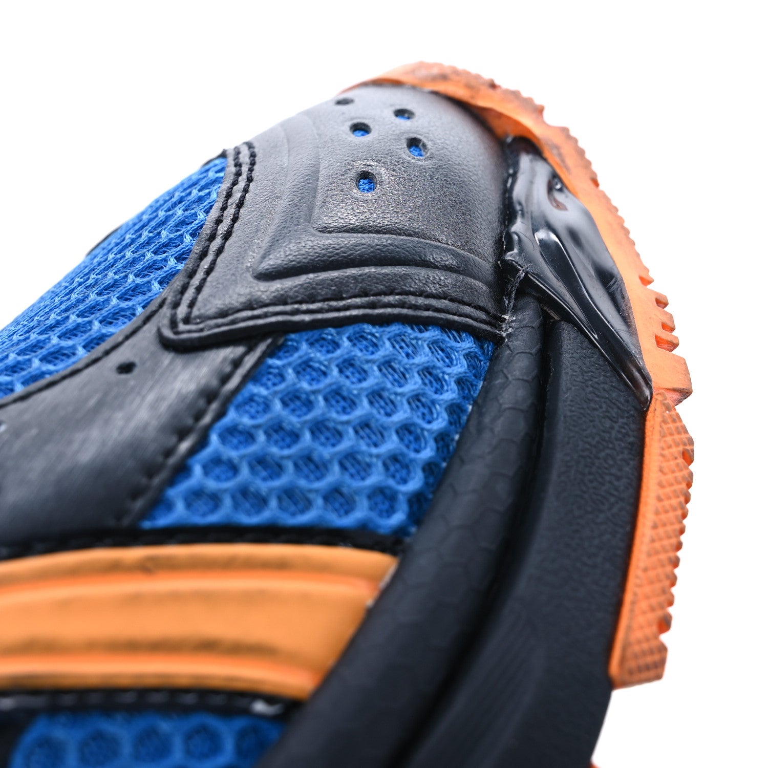 Balenciaga Mesh Rubber Bi-Color Mens Runner Sneakers 12 Blue Orange Black White 11 of 14