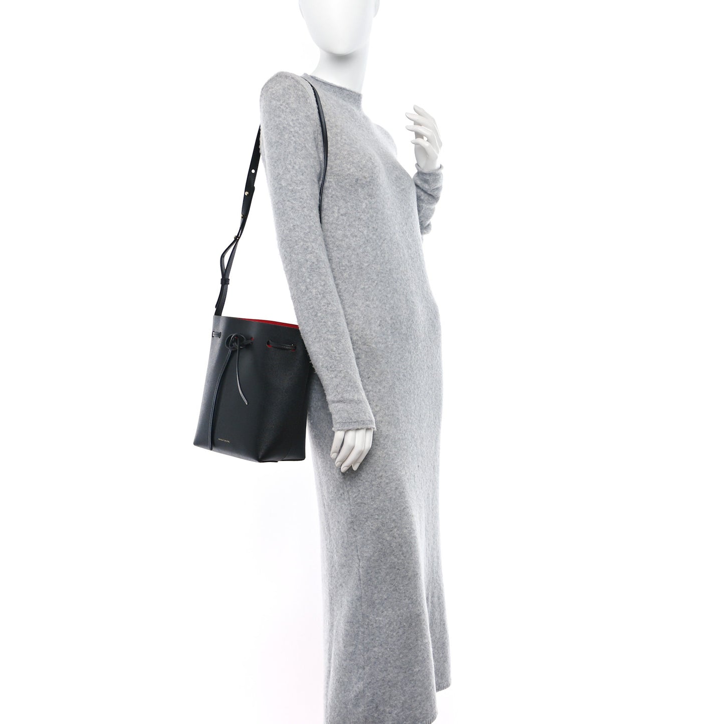 Saffiano Mini Bucket Bag Black Flamma