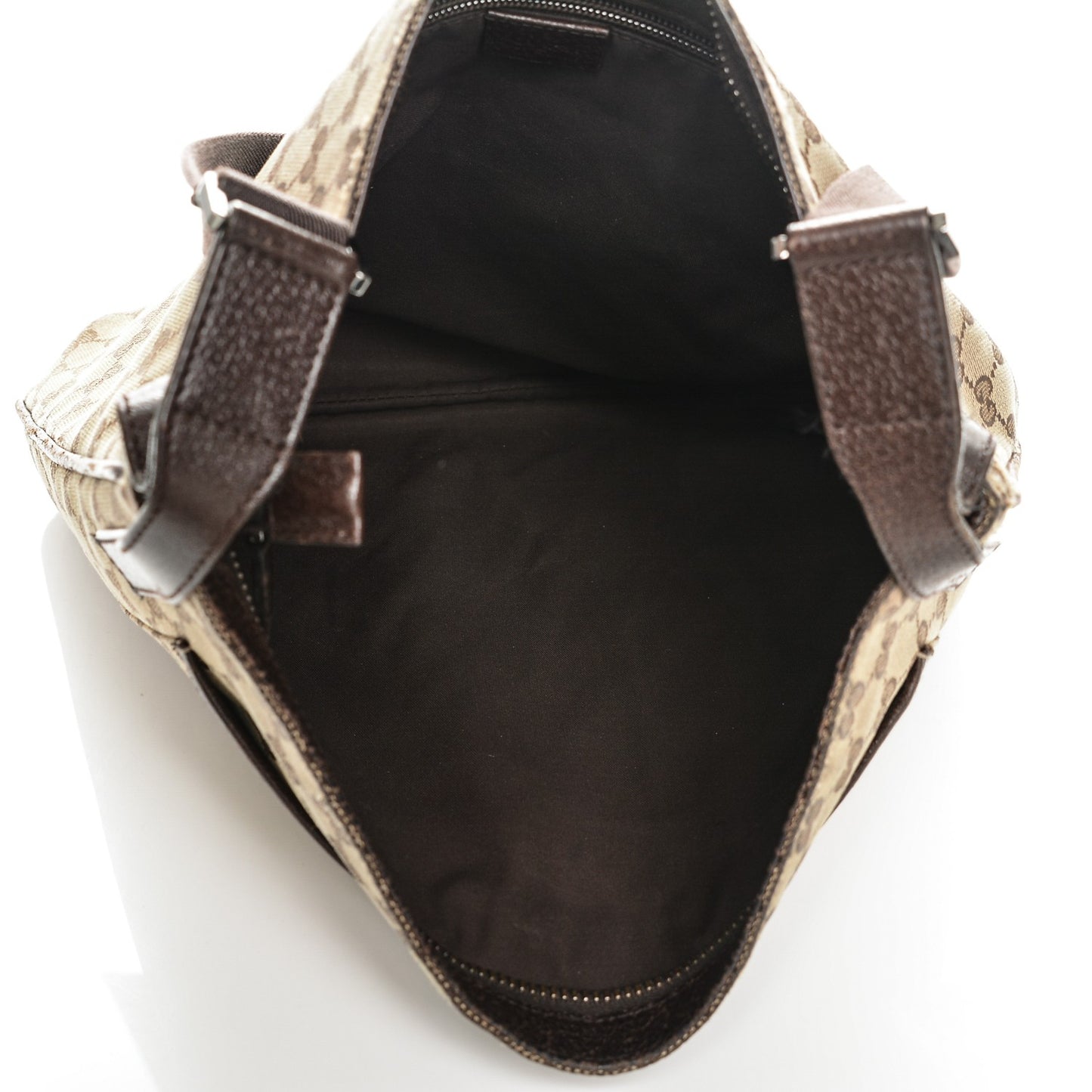 Monogram Large Flat Messenger Bag Dark Brown