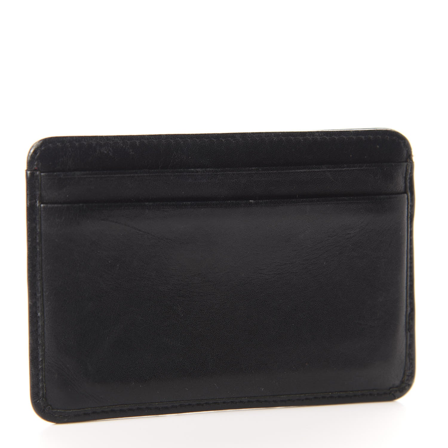 Chanel Calfskin Quilted Cambon Card Holder Black White 3 of 7