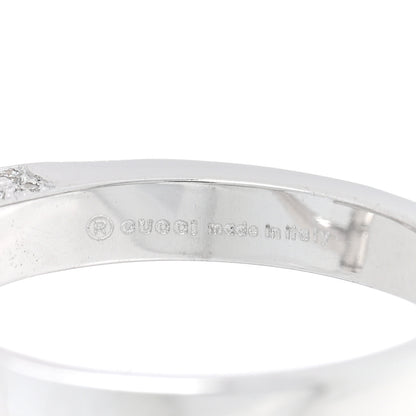 Gucci 18K White Gold Diamond Chiodo Horsebit Ring 52 6 4 of 5