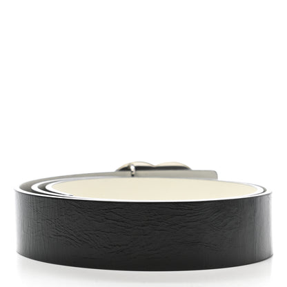 Chanel Patent Calfskin CC Reversible Belt 90 Black White 3 of 13