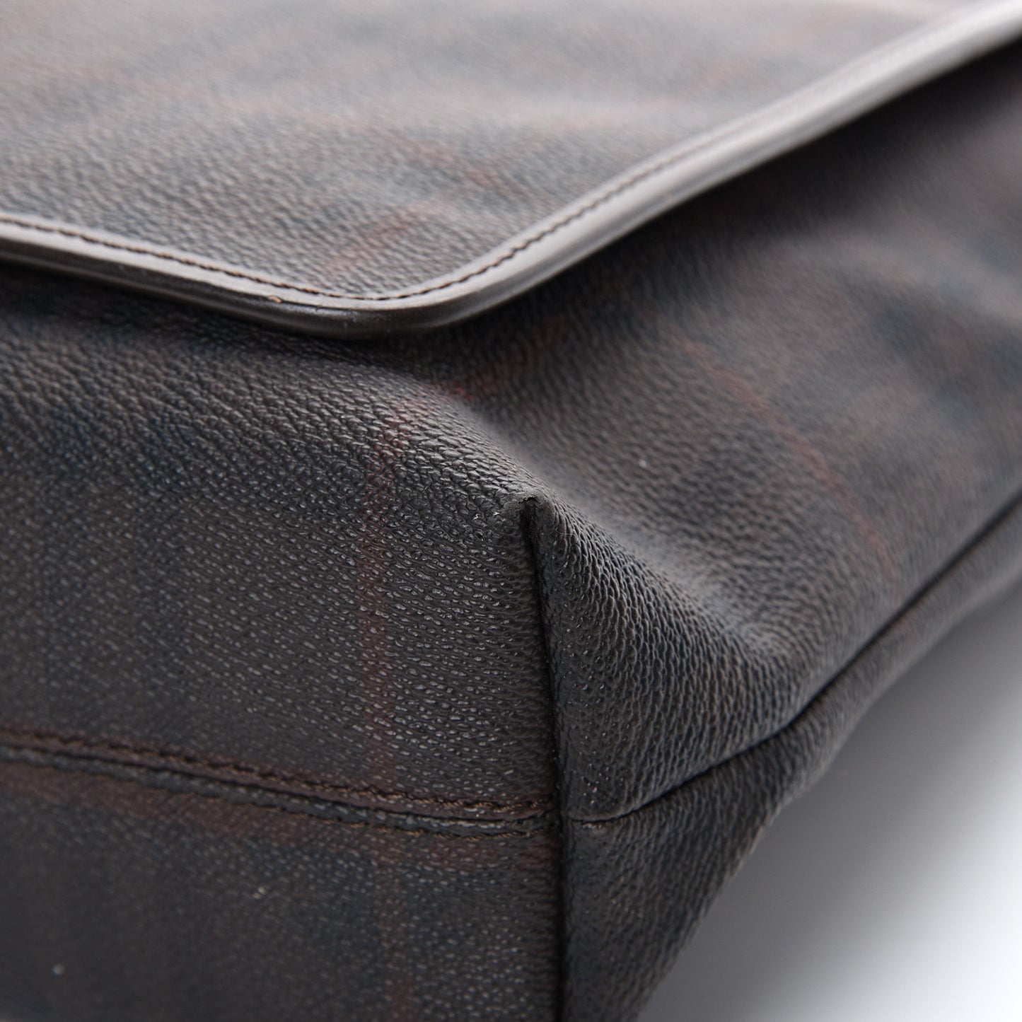 Smoked Haymarket Check Messenger Bag Brown