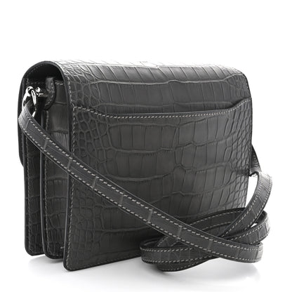 Hermes Matte Alligator Mini Sac Roulis Graphite 3 of 10