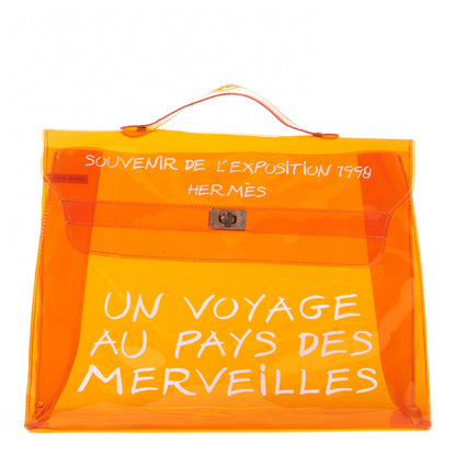 Hermes Vinyl Souvenir De L'Exposition Kelly Orange 1 of 7
