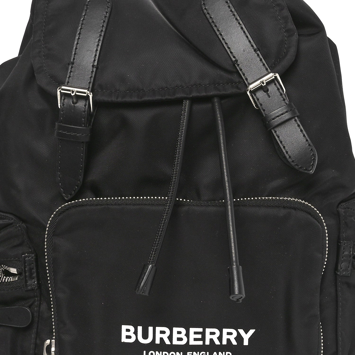 Burberry Nylon Logo Print Medium Rucksack Backpack Black 7 of 9
