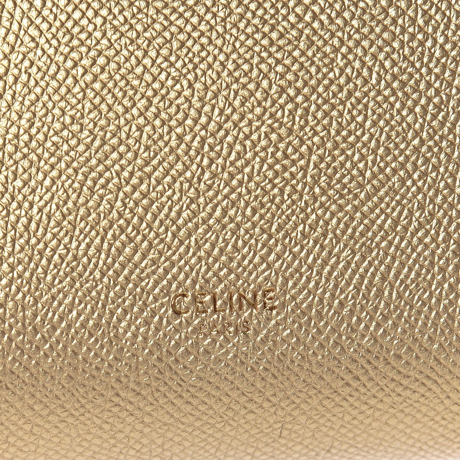 Celine Laminated Calfskin Nano Belt Bag Gold 6 of 10
