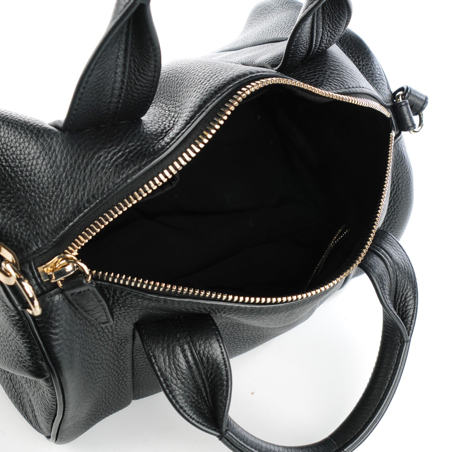 Alexander Wang Pebbled Lambskin Rocco Duffel Black Pale Gold Hardware 5 of 8