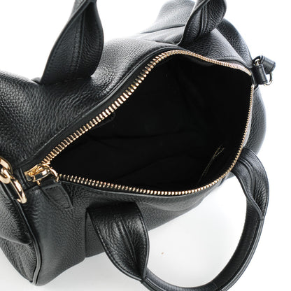 Alexander Wang Pebbled Lambskin Rocco Duffel Black Pale Gold Hardware 5 of 8