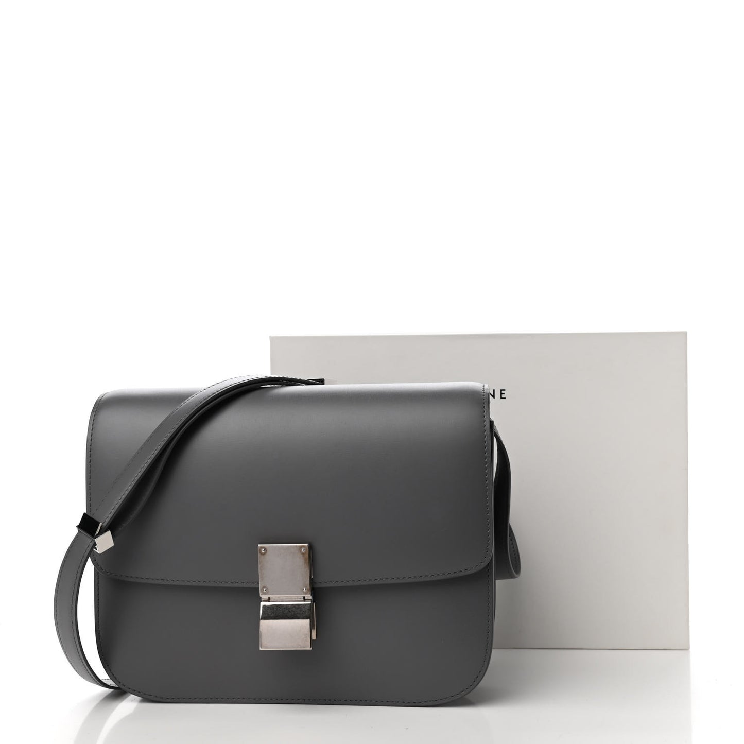 Box Calfskin Medium Classic Box Flap Storm