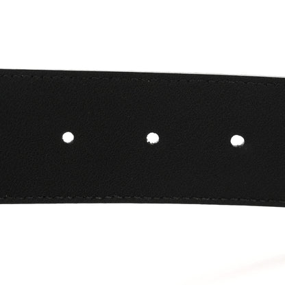 Gucci Textured Dollar Calfskin Nickel Double G 40mm Belt 85 34 Black 5 of 5