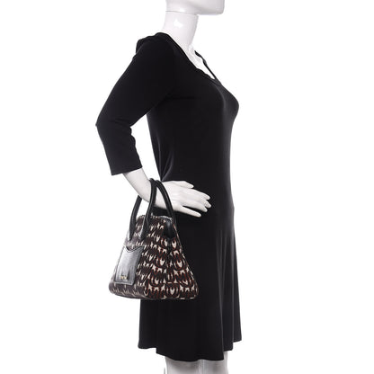 Miu Miu Jacquard Madras Logo Tote Black 3 of 11