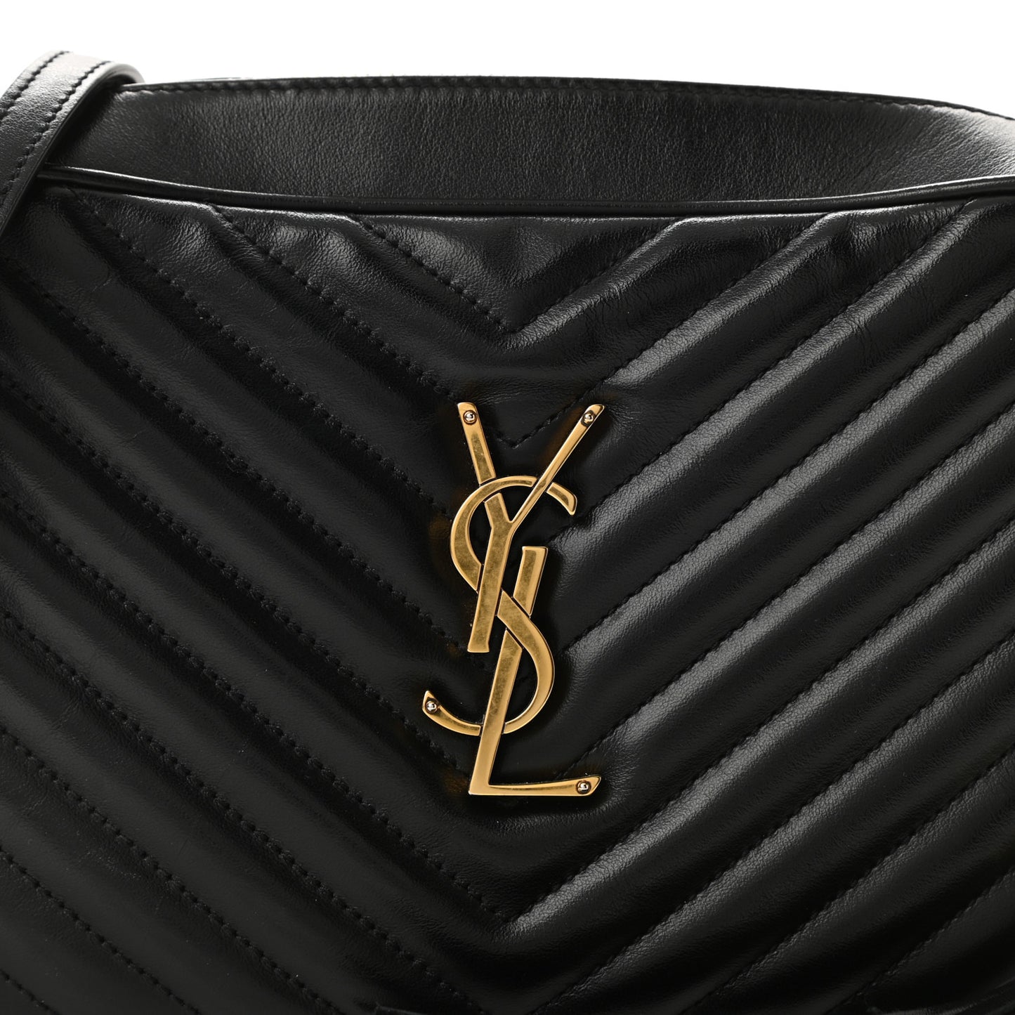 Calfskin Matelasse Monogram Lou Camera Bag Black