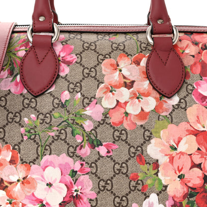 Gucci GG Supreme Monogram Blooms Medium Boston Beige Multicolor Dry Rose 7 of 10