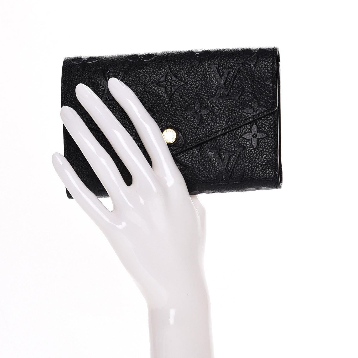 Louis Vuitton Empreinte Compact Curieuse Wallet Black 2 of 7