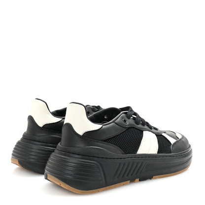 Bottega Veneta Calfskin Technical Mesh Speedster Sneakers 40.5 Black White 5 of 9
