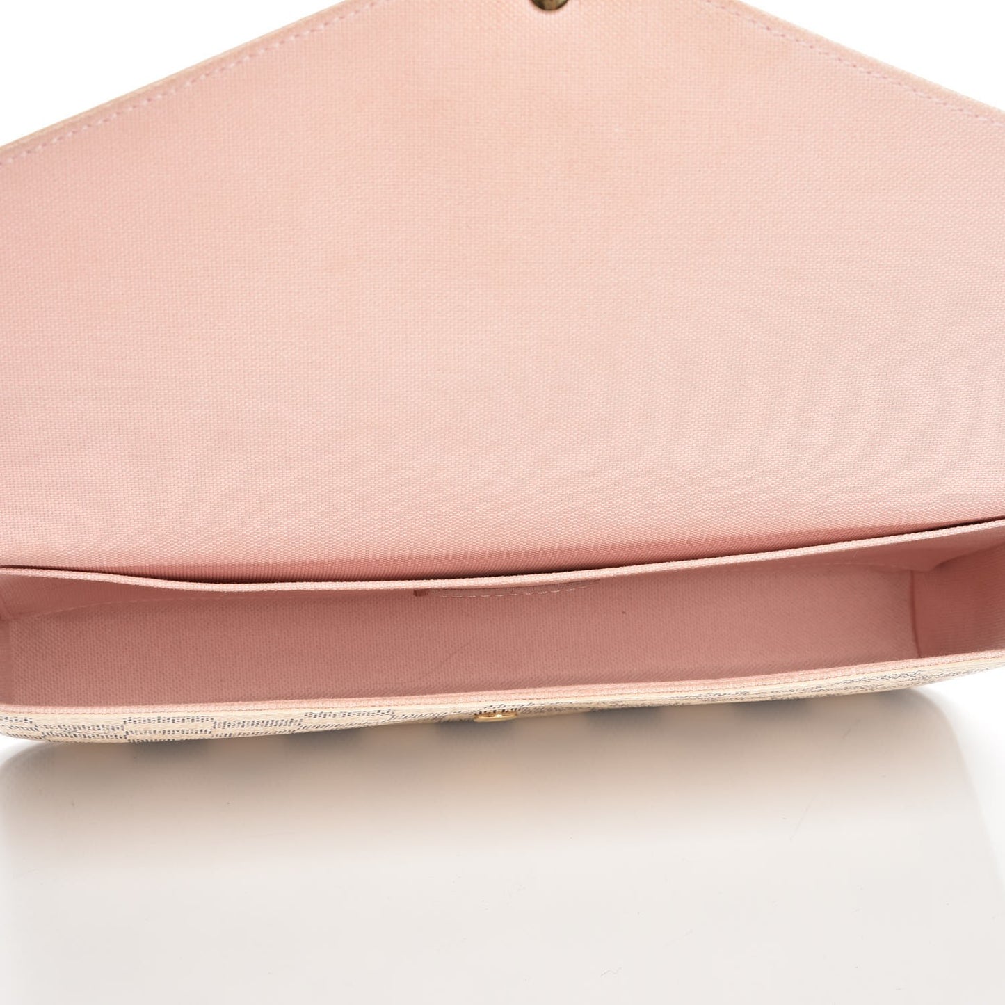 Damier Azur Pochette Felicie Chain Wallet Rose Ballerine