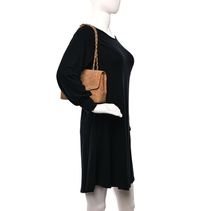 Chanel Cork Chevron Quilted Small Mademoiselle Flap Beige 2 of 9
