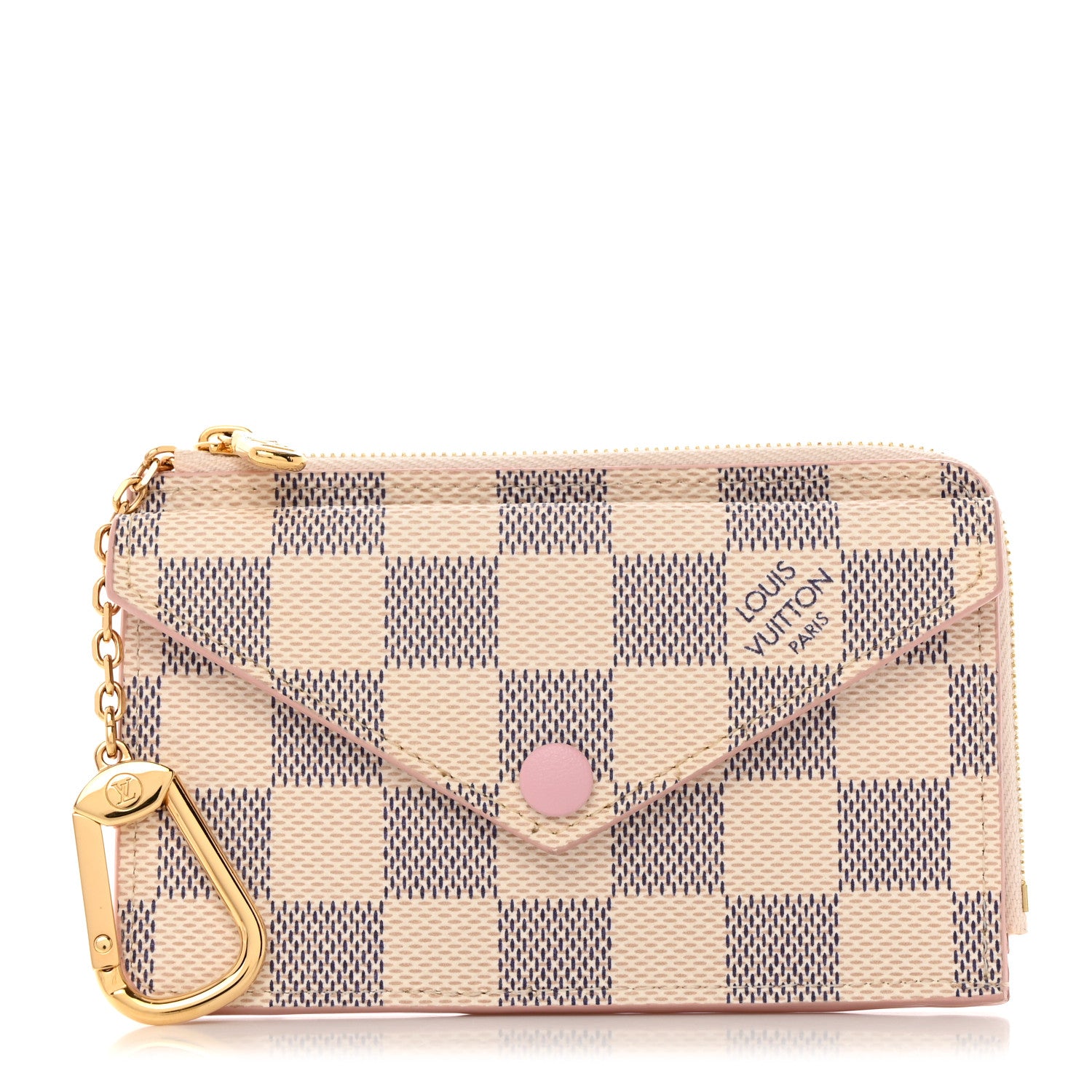 Louis Vuitton Damier Azur Recto Verso Card Holder Rose Ballerine 1 of 7
