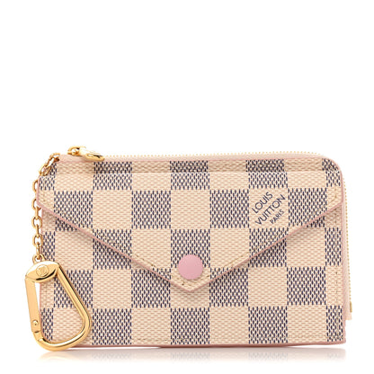 Louis Vuitton Damier Azur Recto Verso Card Holder Rose Ballerine 1 of 7