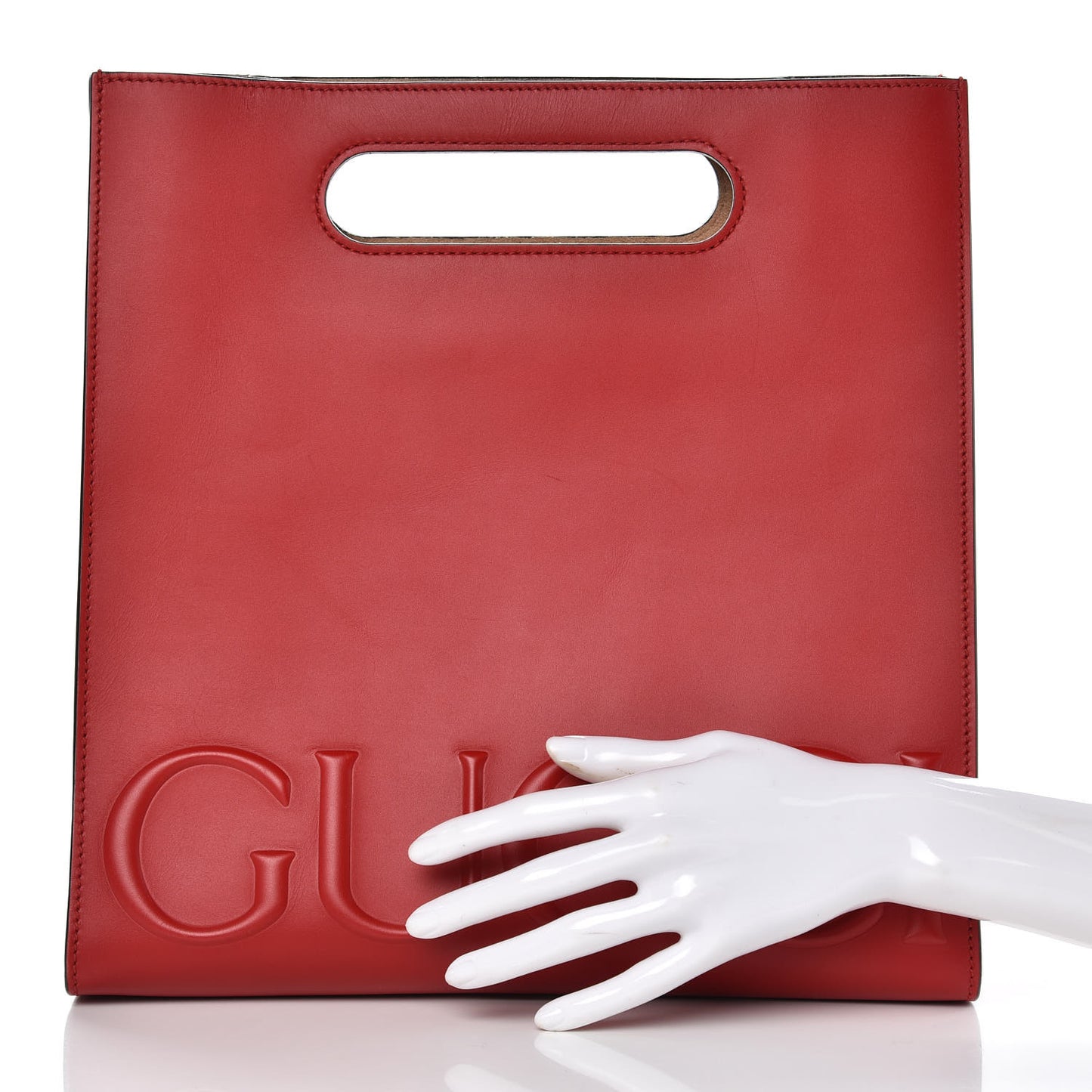 Calfskin Small XL Tote Red