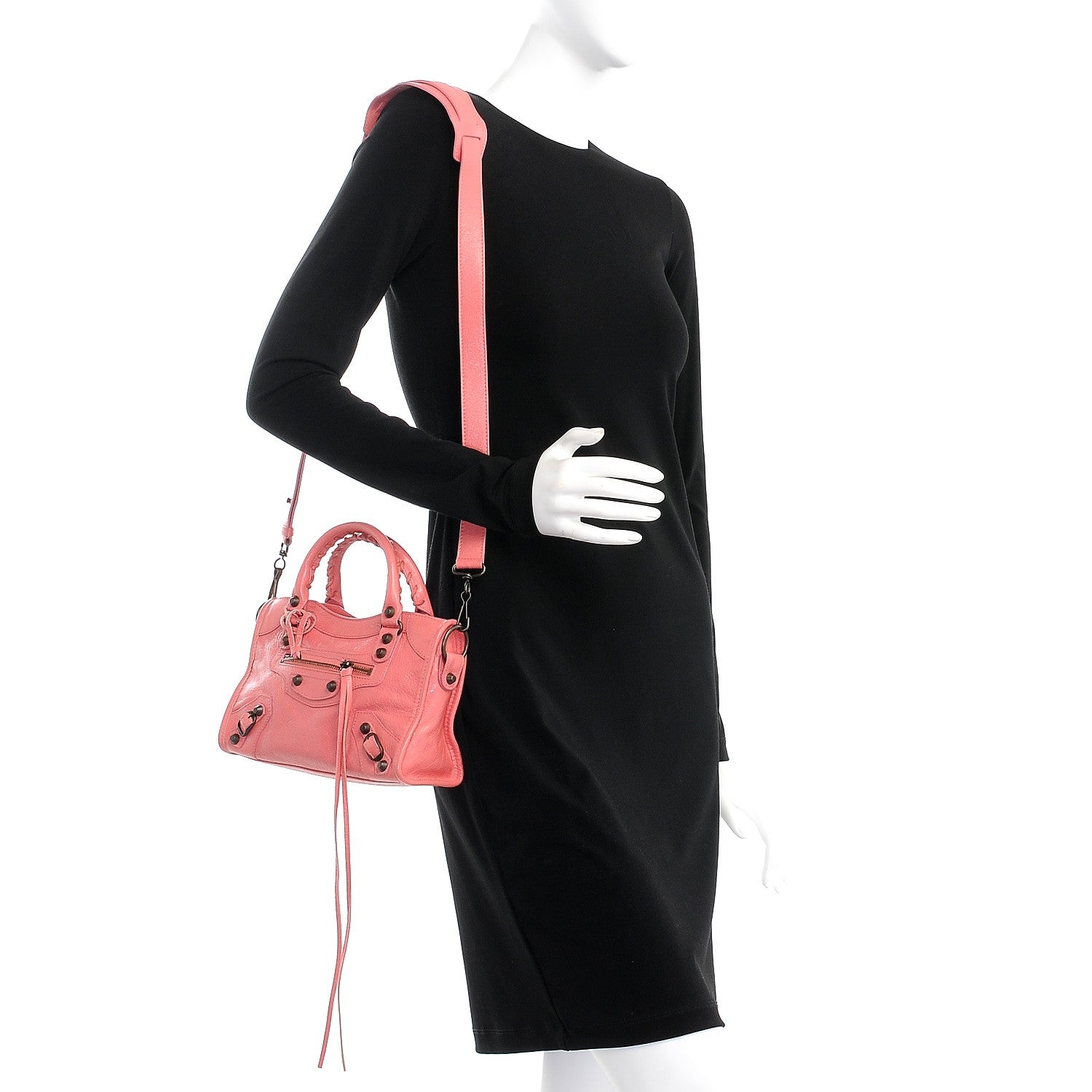 Balenciaga Agneau Classic Hardware Mini City Rose Jaipur 2 of 12