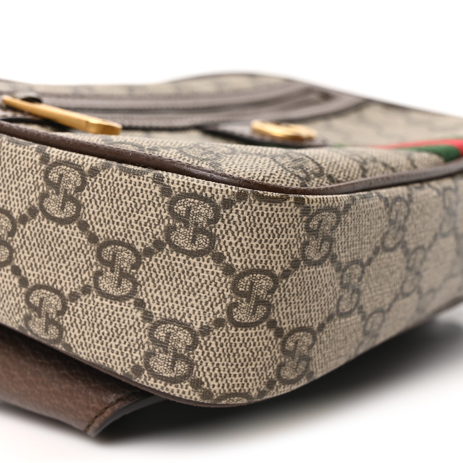 Gucci Soft GG Supreme Monogram Medium Ophidia Belt Bag Dark Brown 9 of 10