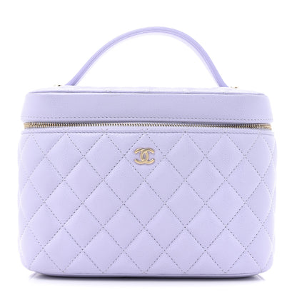 Chanel Caviar Quilted Large Vanity Pouch Light Purple 1 of 11
