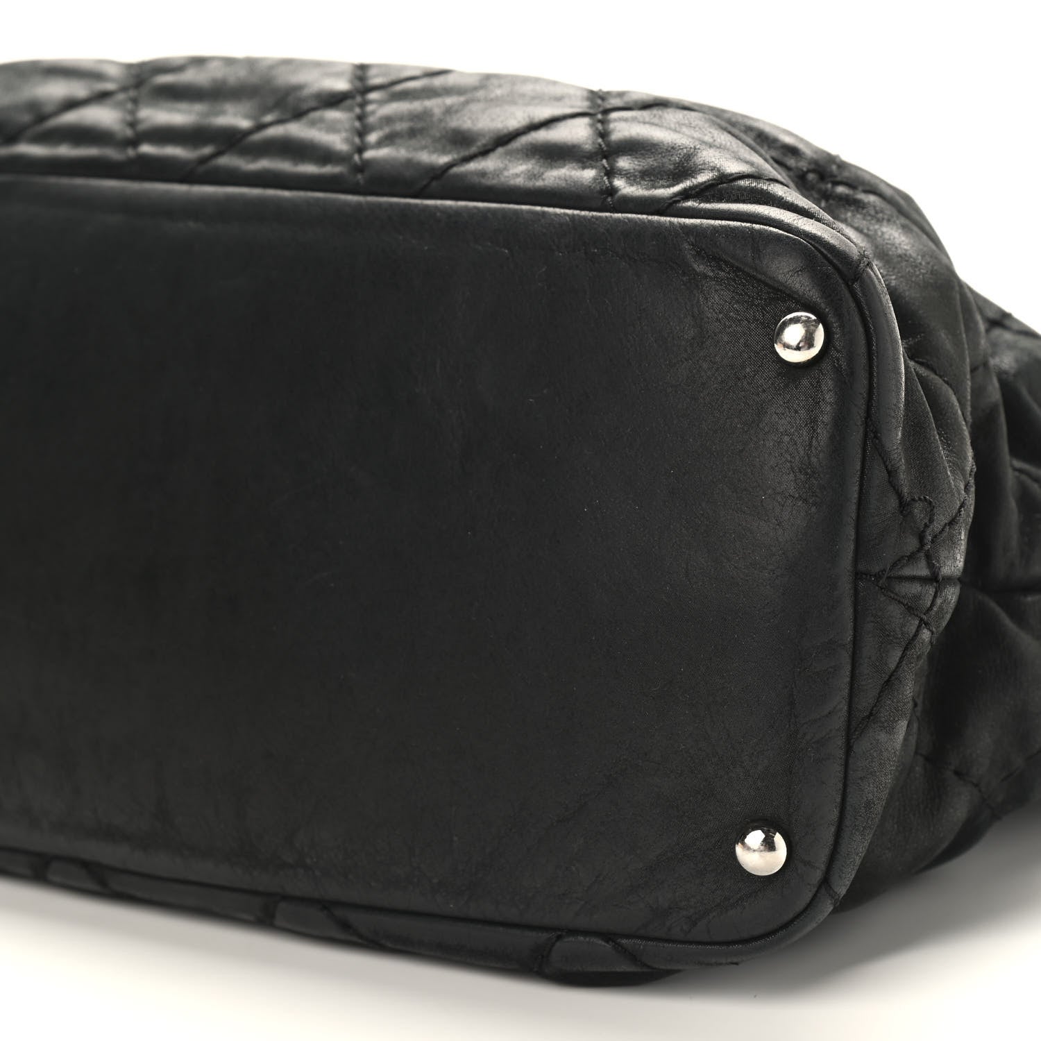 Chanel Iridescent Calfskin Stitched CC Shopping Tote Black 11 of 12