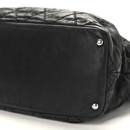 Chanel Iridescent Calfskin Stitched CC Shopping Tote Black 11 of 12