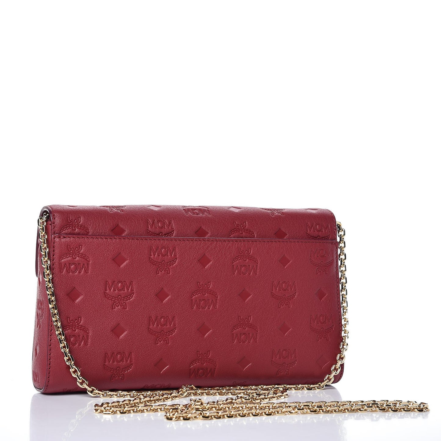Calfskin Ottomar Monogram Medium Millie Crossbody Bag Ruby Red