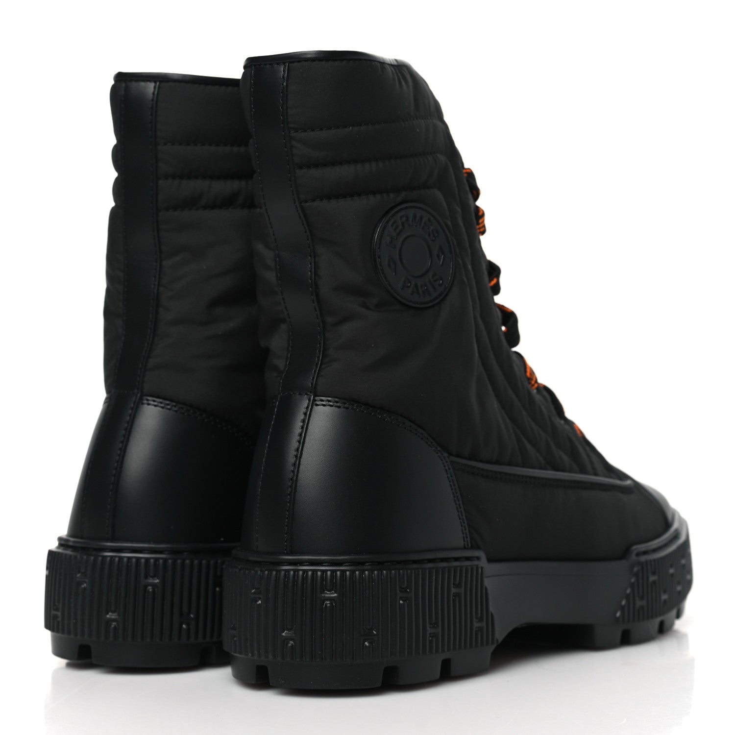 Hermes Calfskin Parachute Fresh Ankle Boots 38.5 Black 4 of 8