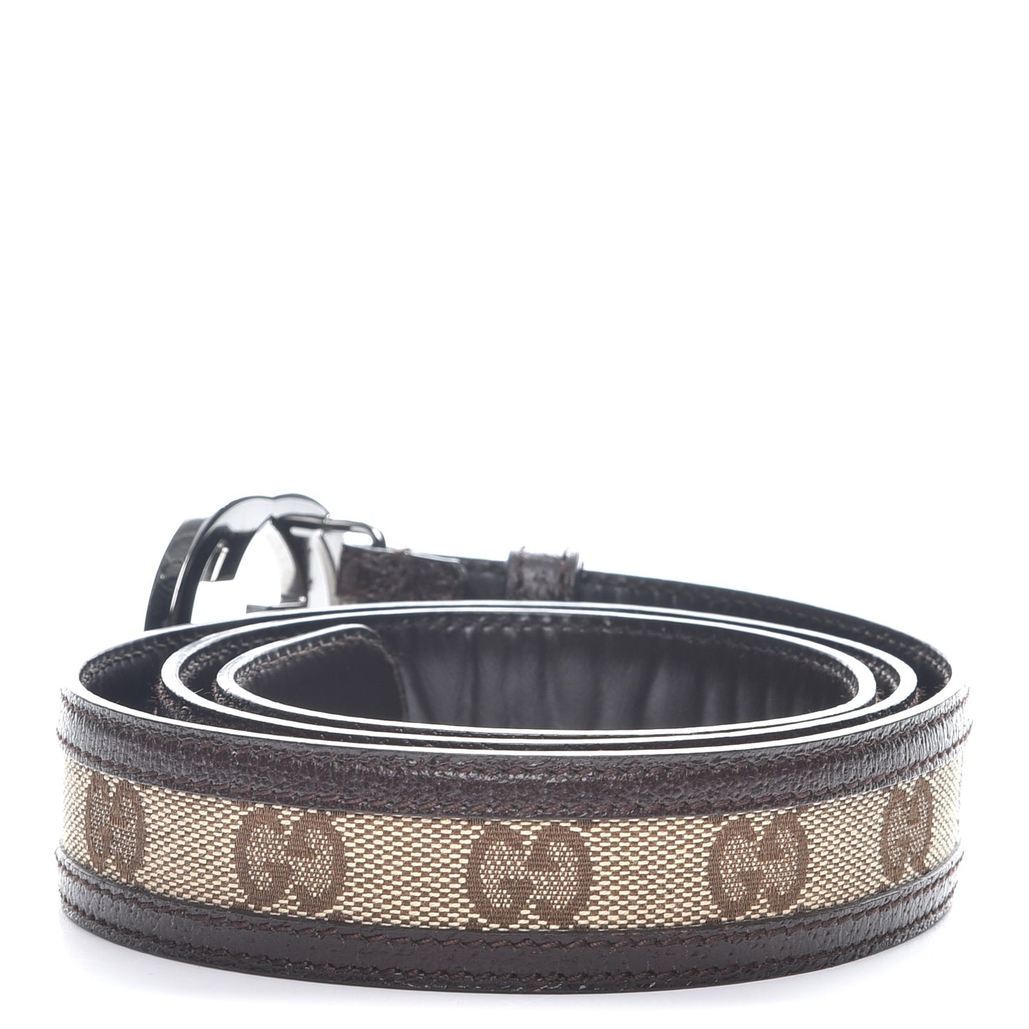 Monogram Interlocking G Belt 85 34 Dark Brown
