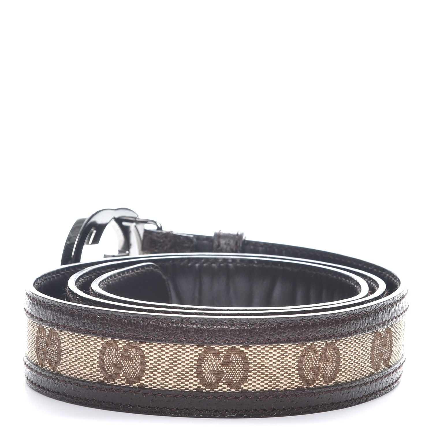 Gucci Monogram Interlocking G Belt 85 34 Dark Brown 3 of 8