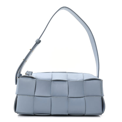 Bottega Veneta Lambskin Maxi Intrecciato Small Brick Cassette Bag Blue 1 of 9