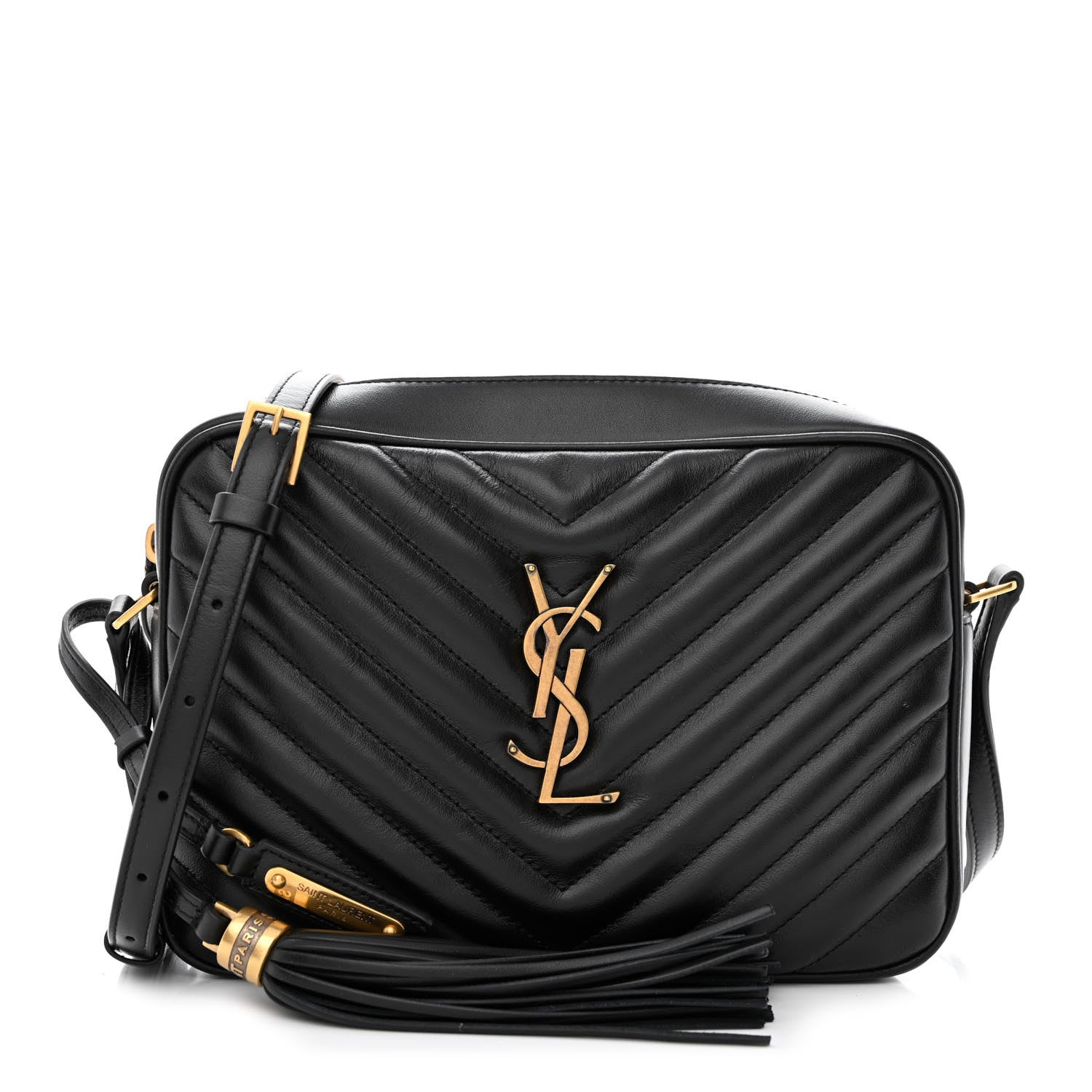 Saint Laurent Calfskin Matelasse Monogram Lou Camera Bag Black 1 of 11