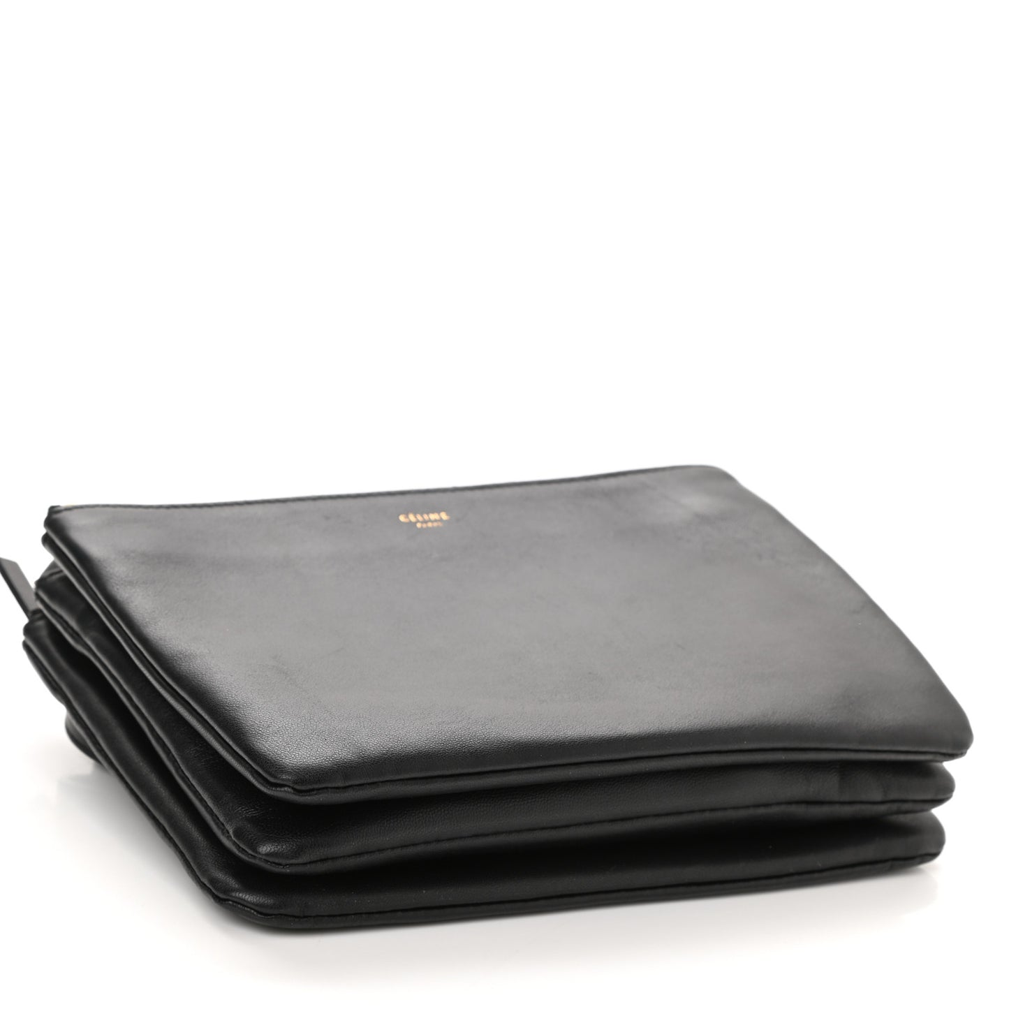 Lambskin Small Trio Crossbody Bag Black