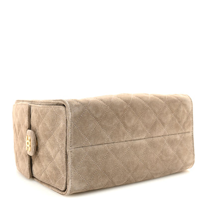 Chanel Suede Quilted Small Chanel 25 Handbag Dark Grey 4 of 11