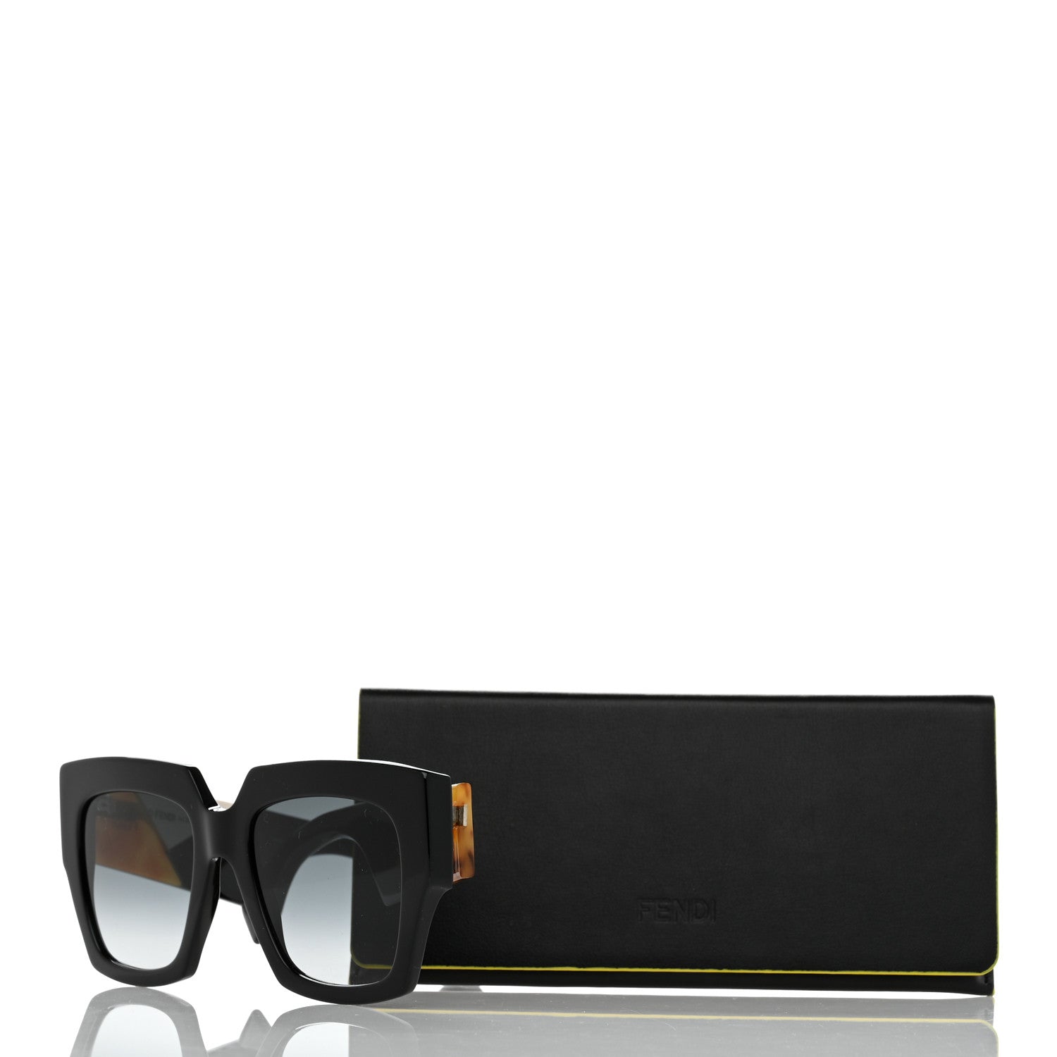 Fendi Facets Square Sunglasses FF 0263/S Black 7 of 7