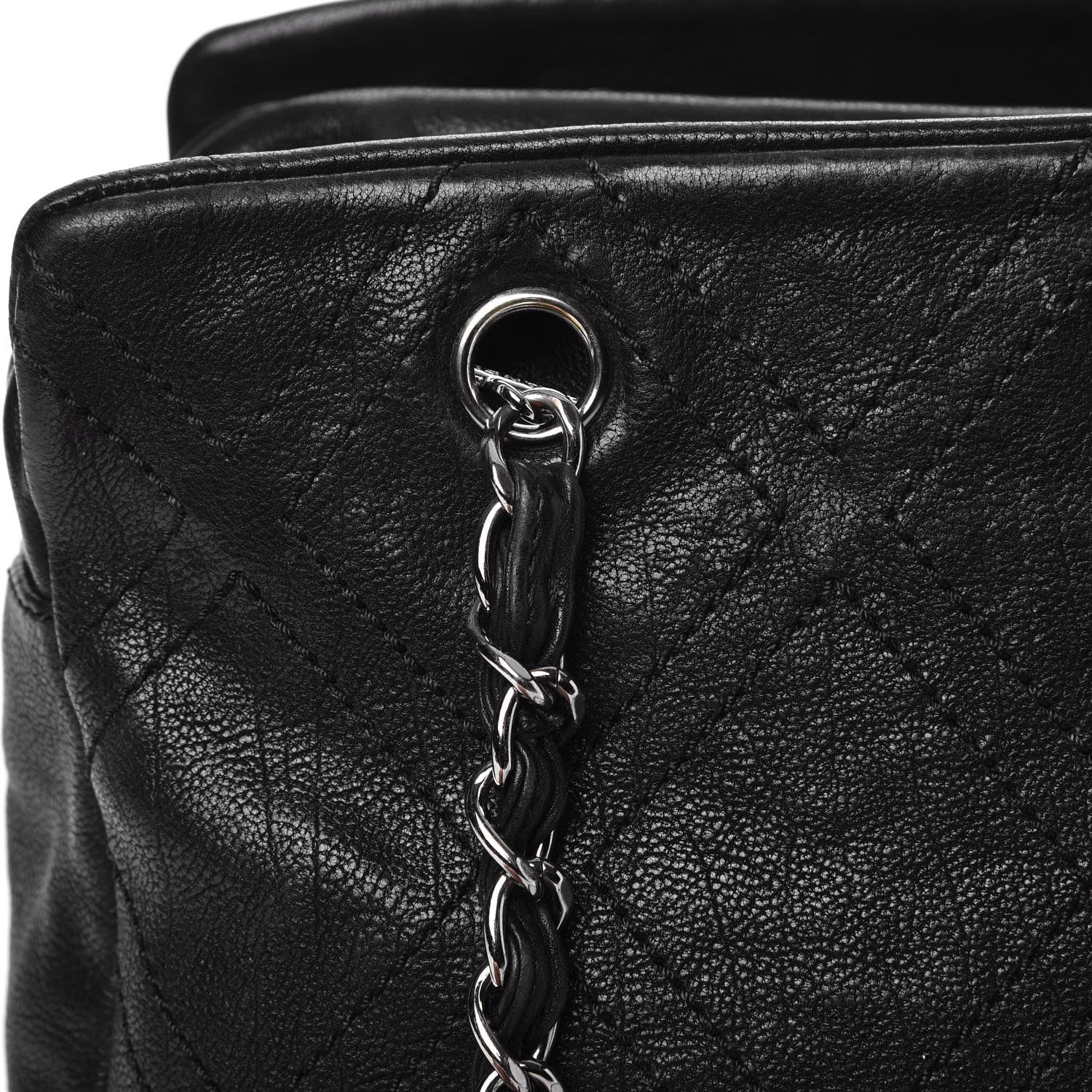 Chanel Calfskin Small Diamond Stitch Tote Black 9 of 13