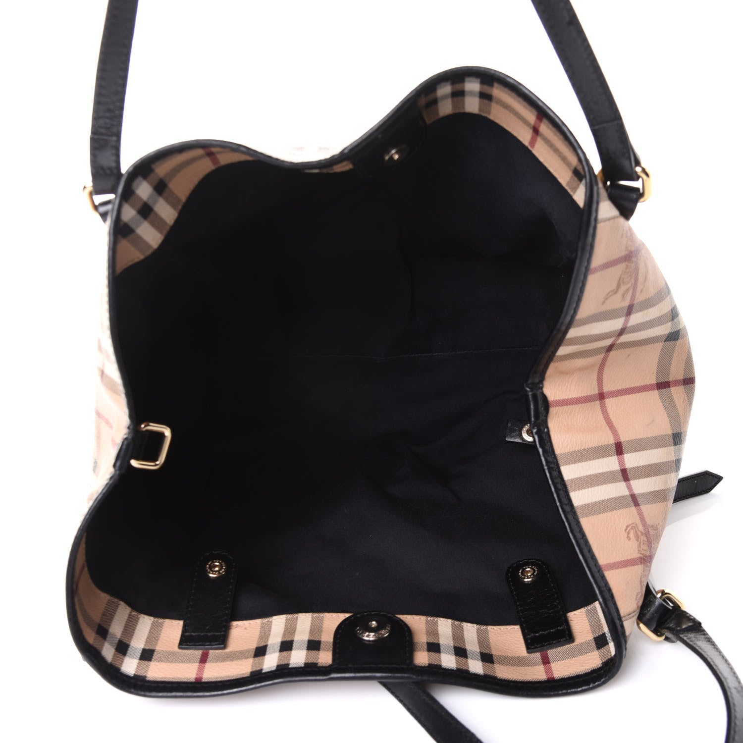 Burberry Haymarket Check Small Canterbury Tote Black 5 of 10