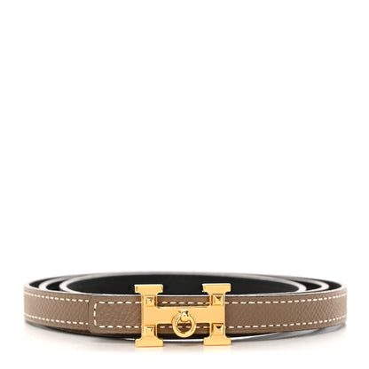 Hermes Swift Epsom 13mm 5382 Rock Belt 90 36 Black Gold 1 of 7