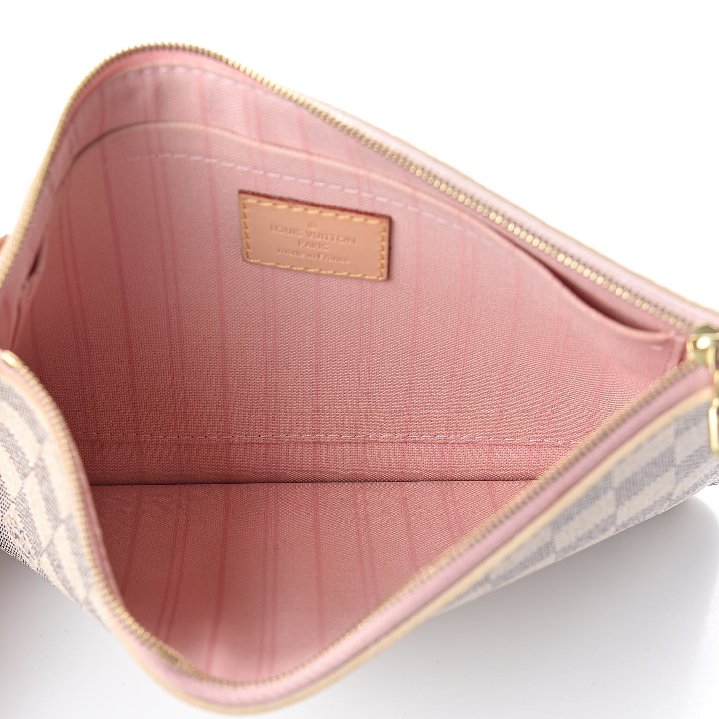 Damier Azur Neverfull MM GM Pochette Rose Ballerine